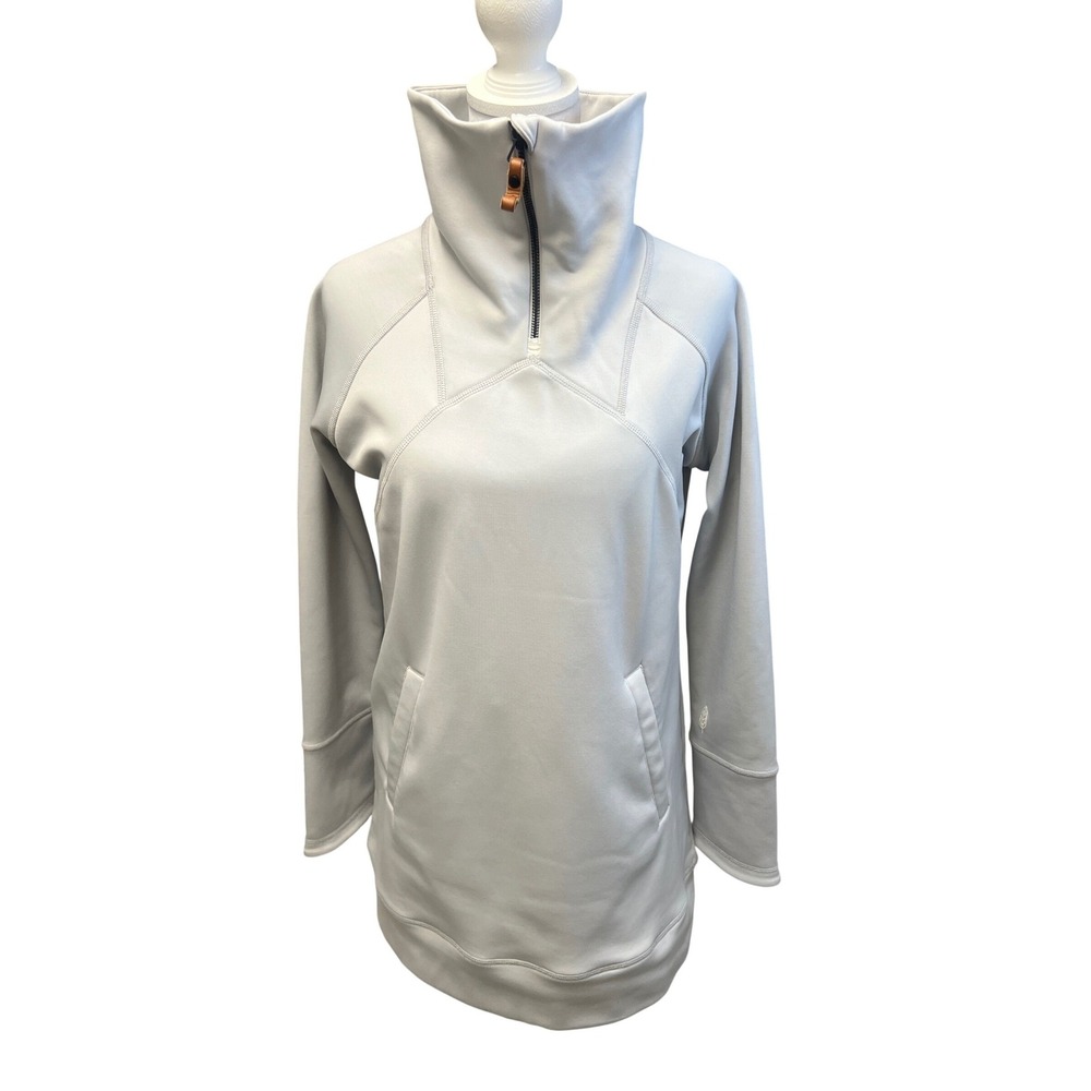 Indygena Fleece Tunic Pullover Gray Quarter Zip Sz S Hiking Gorpcore Athleisure